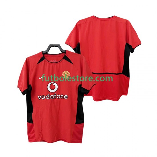 Primera Equipación del Manchester United Retro 2002 2004 Manga Corta para Hombre Primera Equipación del Manchester United Retro 2002 2004 Manga Corta para Hombre