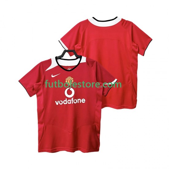 Primera Equipación del Manchester United Retro 2005 2006 Manga Corta para Hombre Primera Equipación del Manchester United Retro 2005 2006 Manga Corta para Hombre
