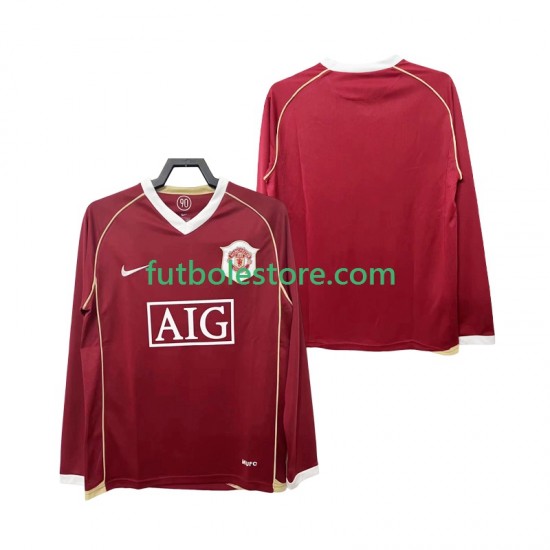 Primera Equipación del Manchester United Retro 2006 2007 ML para Hombre Primera Equipación del Manchester United Retro 2006 2007 ML para Hombre