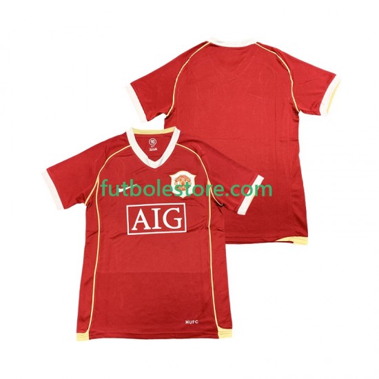 Primera Equipación del Manchester United Retro 2006 2007 Manga Corta para Hombre Primera Equipación del Manchester United Retro 2006 2007 Manga Corta para Hombre