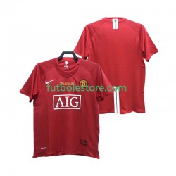 Primera Equipación del Manchester United Retro 2007 2008 Manga Corta para Hombre