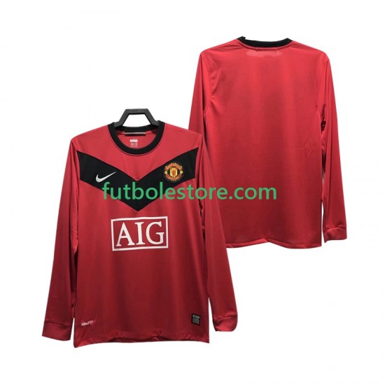 Primera Equipación del Manchester United Retro 2009 2010 ML para Hombre Primera Equipación del Manchester United Retro 2009 2010 ML para Hombre