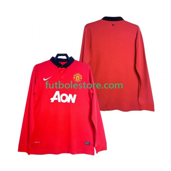Primera Equipación del Manchester United Retro 2013 2014 ML para Hombre Primera Equipación del Manchester United Retro 2013 2014 ML para Hombre