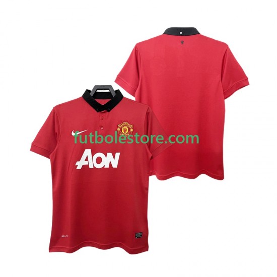 Primera Equipación del Manchester United Retro 2013 2014 Manga Corta para Hombre Primera Equipación del Manchester United Retro 2013 2014 Manga Corta para Hombre