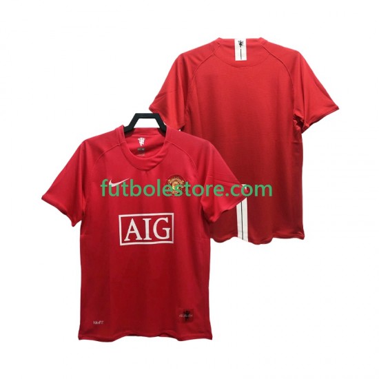 Primera Equipación del Manchester United Retro Premier League 2007 2008 Manga Corta para Hombre Primera Equipación del Manchester United Retro Premier League 2007 2008 Manga Corta para Hombre