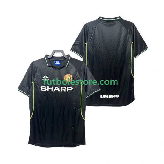 Tercera Equipación del Manchester United Retro 1998 1999 Manga Corta para Hombre Tercera Equipación del Manchester United Retro 1998 1999 Manga Corta para Hombre