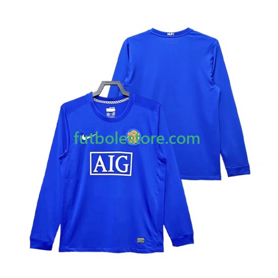 Tercera Equipación del Manchester United Retro 2008 2009 ML para Hombre Tercera Equipación del Manchester United Retro 2008 2009 ML para Hombre