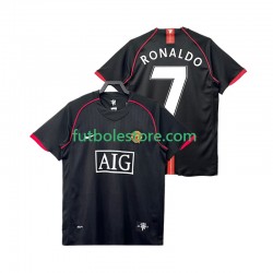 Segunda Equipación del Manchester United Ronaldo 7 Retro 2007 2008 Manga Corta para Hombre