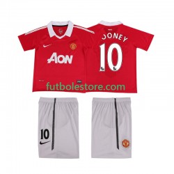 Primera Equipación del Manchester United Rooney 10 Retro 2010 2011 Manga Corta para Niño (Camiseta y pantalón)