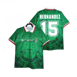 Primera Equipación del México HERNANDEZ 15 Retro 1998 Manga Corta para Hombre Primera Equipación del México HERNANDEZ 15 Retro 1998 Manga Corta para Hombre