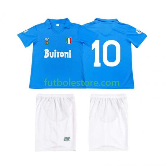 Primera Equipación del Napoli 10 Retro 1987 1988 Manga Corta para Niño (Camiseta y pantalón) Primera Equipación del Napoli 10 Retro 1987 1988 Manga Corta para Niño (Camiseta y pantalón)