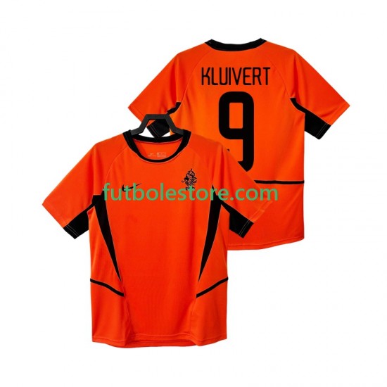Primera Equipación del Países Bajos KLUIVERT 9 Retro 2002 Manga Corta para Hombre
