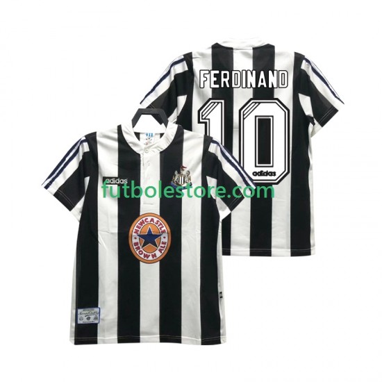 Primera Equipación del Newcastle United FERDINANE 10 Retro 1995 1997 Manga Corta para Hombre Primera Equipación del Newcastle United FERDINANE 10 Retro 1995 1997 Manga Corta para Hombre