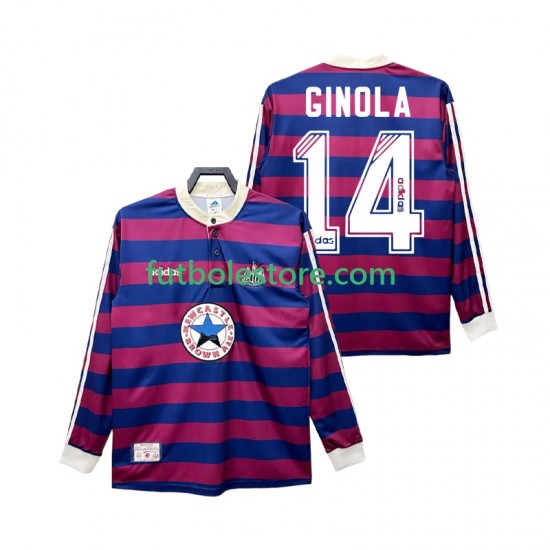 Segunda Equipación del Newcastle United GINOLA 14 Retro 1995 1997 ML para Hombre Segunda Equipación del Newcastle United GINOLA 14 Retro 1995 1997 ML para Hombre