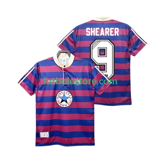 Segunda Equipación del Newcastle United SHEARER 9 Retro 1995 1997 Manga Corta para Hombre Segunda Equipación del Newcastle United SHEARER 9 Retro 1995 1997 Manga Corta para Hombre