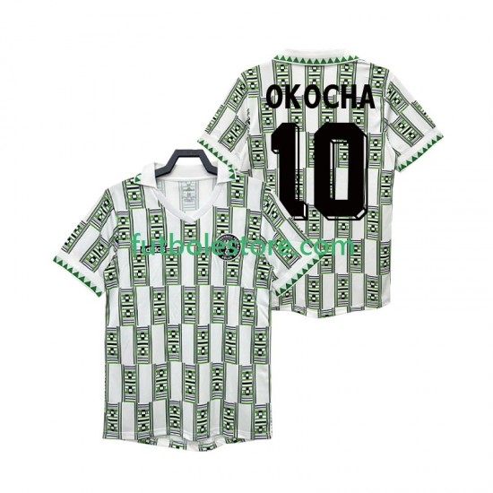 Segunda Equipación del Nigeria OKOCHA 10 Retro 1994 Manga Corta para Hombre Segunda Equipación del Nigeria OKOCHA 10 Retro 1994 Manga Corta para Hombre