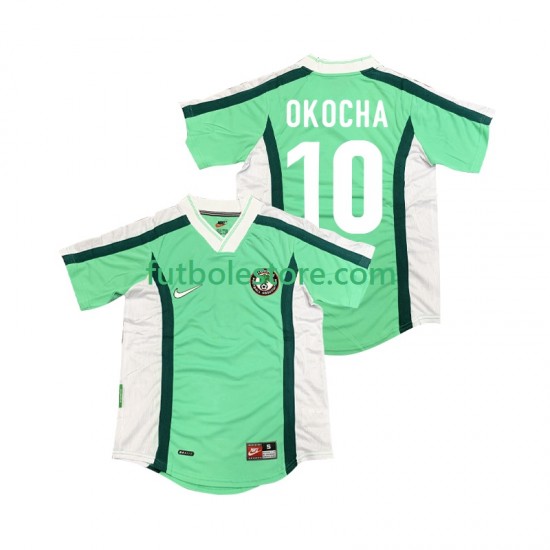 Primera Equipación del Nigeria OKOCHA 10 Retro 1998 Manga Corta para Hombre Primera Equipación del Nigeria OKOCHA 10 Retro 1998 Manga Corta para Hombre