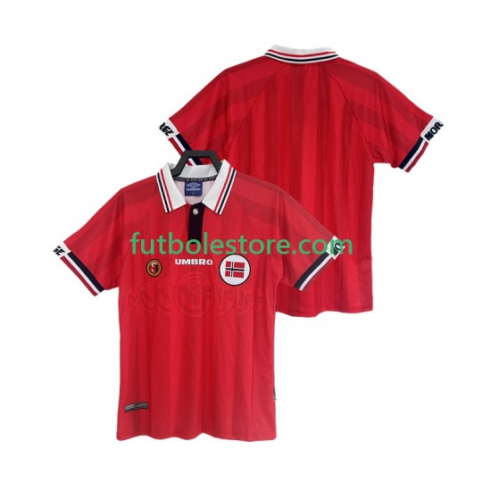 Primera Equipación del Noruega Retro 1998 Manga Corta para Hombre Primera Equipación del Noruega Retro 1998 Manga Corta para Hombre