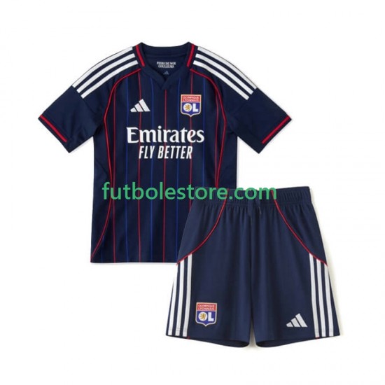 Segunda Equipación del Olympique de Lyon 2025-2026 Manga Corta para Niño (Camiseta y pantalón) Segunda Equipación del Olympique de Lyon 2025-2026 Manga Corta para Niño (Camiseta y pantalón)
