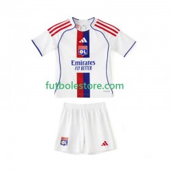 Primera Equipación del Olympique de Lyon 2025-2026 Manga Corta para Niño (Camiseta y pantalón)