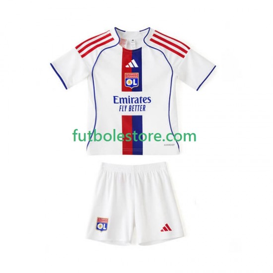 Primera Equipación del Olympique de Lyon 2025-2026 Manga Corta para Niño (Camiseta y pantalón) Primera Equipación del Olympique de Lyon 2025-2026 Manga Corta para Niño (Camiseta y pantalón)