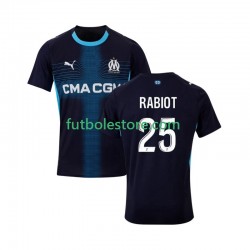 Segunda Equipación del Olympique de Marsella Adrien Rabiot 25 2025-2026 Manga Corta para Hombre