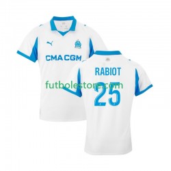 Primera Equipación del Olympique de Marsella Adrien Rabiot 25 2025-2026 Manga Corta para Hombre