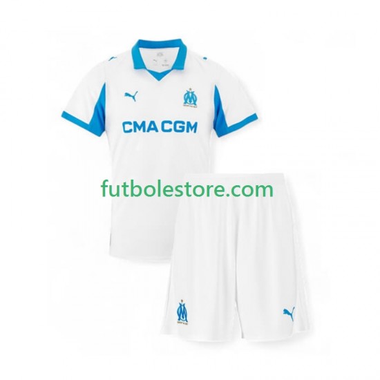 Primera Equipación del Olympique de Marsella 2025-2026 Manga Corta para Niño (Camiseta y pantalón) Primera Equipación del Olympique de Marsella 2025-2026 Manga Corta para Niño (Camiseta y pantalón)