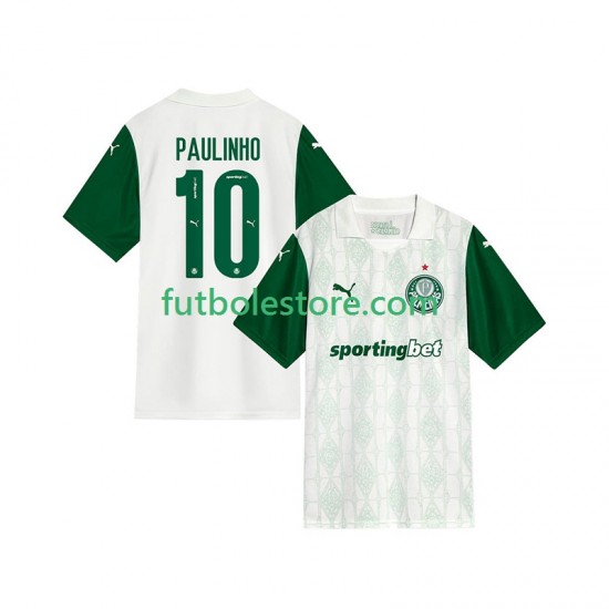 Segunda Equipación del Palmeiras Paulinho 10 2025-2026 Manga Corta para Hombre Segunda Equipación del Palmeiras Paulinho 10 2025-2026 Manga Corta para Hombre