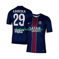 Primera Equipación del Paris Saint-Germain Bradley Barcola 29 2025-2026 Manga Corta para Hombre