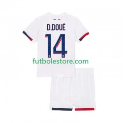 Segunda Equipación del Paris Saint-Germain Desire Doue 14 2025-2026 Manga Corta para Niño (Camiseta y pantalón)