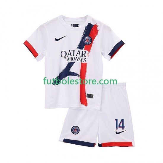 Segunda Equipación del Paris Saint-Germain Desire Doue 14 2025-2026 Manga Corta para Niño (Camiseta y pantalón)