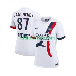 Segunda Equipación del Paris Saint-Germain Joao Neves 87 2025-2026 Manga Corta para Hombre