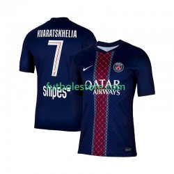 Primera Equipación del Paris Saint-Germain Khvicha Kvaratskhelia 7 2025-2026 Manga Corta para Hombre