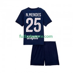 Primera Equipación del Paris Saint-Germain Nuno Mendes 25 2025-2026 Manga Corta para Niño (Camiseta y pantalón)