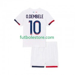 Segunda Equipación del Paris Saint-Germain Ousmane Dembele 10 2025-2026 Manga Corta para Niño (Camiseta y pantalón)