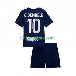 Primera Equipación del Paris Saint-Germain Ousmane Dembele 10 2025-2026 Manga Corta para Niño (Camiseta y pantalón)