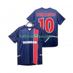 Primera Equipación del Paris Saint-Germain RONALDINHO 10 Retro 2002 2003 Manga Corta para Hombre