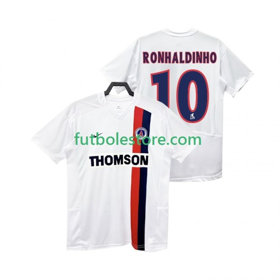 Segunda Equipación del Paris Saint-Germain RONHALDINHO 10 Retro 2002 2003 Manga Corta para Hombre Segunda Equipación del Paris Saint-Germain RONHALDINHO 10 Retro 2002 2003 Manga Corta para Hombre