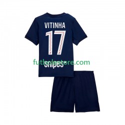 Primera Equipación del Paris Saint-Germain Vitinha 17 2025-2026 Manga Corta para Niño (Camiseta y pantalón)