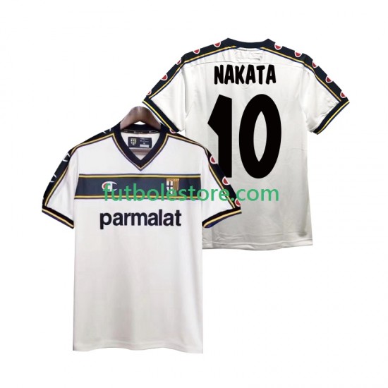 Segunda Equipación del Parma NAKATA 10 Retro 2002 2003 Manga Corta para Hombre Segunda Equipación del Parma NAKATA 10 Retro 2002 2003 Manga Corta para Hombre