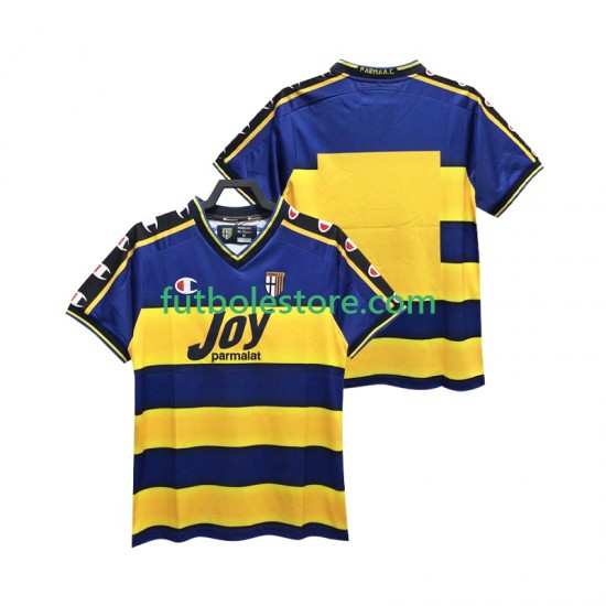 Primera Equipación del Parma Retro 2001 2002 Manga Corta para Hombre Primera Equipación del Parma Retro 2001 2002 Manga Corta para Hombre
