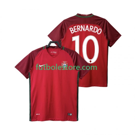 Primera Equipación del Portugal BERNARDO 10 Retro 2016 Manga Corta para Hombre
