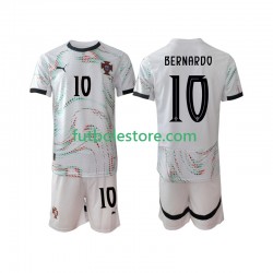 Segunda Equipación del Portugal Bernardo Silva 10 2025-2026 Manga Corta para Niño (Camiseta y pantalón)