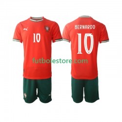 Primera Equipación del Portugal Bernardo Silva 10 2025-2026 Manga Corta para Niño (Camiseta y pantalón)