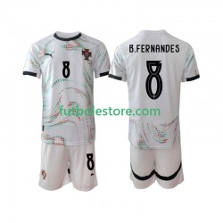 Segunda Equipación del Portugal Bruno Fernandes 8 2025-2026 Manga Corta para Niño (Camiseta y pantalón)