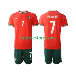 Primera Equipación del Portugal Cristiano Ronaldo 7 2025 Manga Corta para Niño (Camiseta y pantalón)