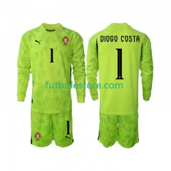 Primera Equipación del Portugal Portero Diogo Costa 1 2025 ML para Niño (Camiseta y pantalón)