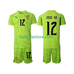 Primera Equipación del Portugal Portero Jose Sa 12 2025 Manga Corta para Niño (Camiseta y pantalón)