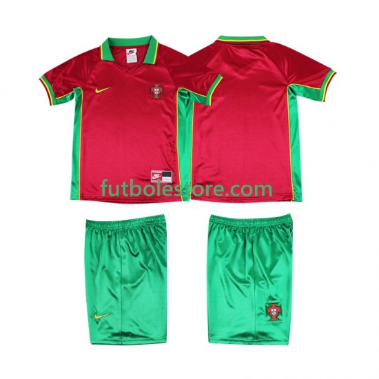 Primera Equipación del Portugal Retro 1998 Manga Corta para Niño (Camiseta y pantalón) Primera Equipación del Portugal Retro 1998 Manga Corta para Niño (Camiseta y pantalón)